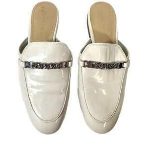 Marc Fisher white loafer mules women’s 7.5